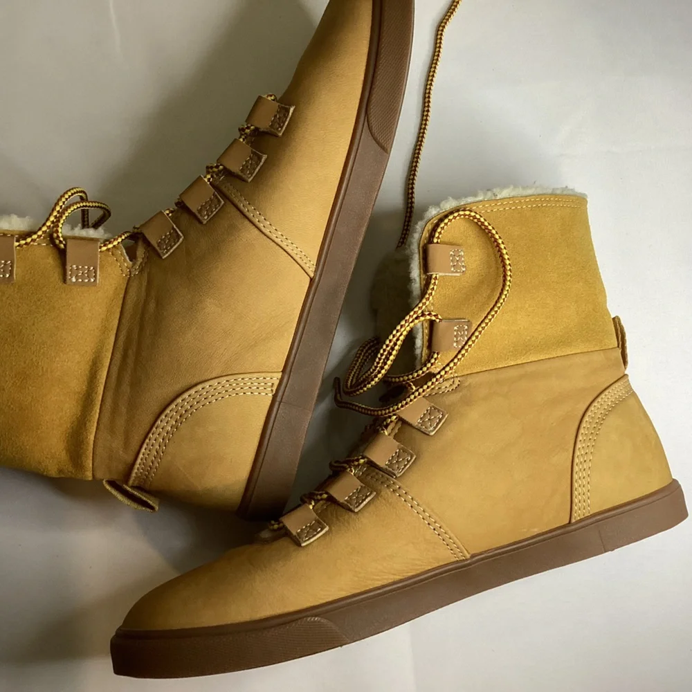 Timberland Dausette Fleece Fold Down Boots Size 8.5